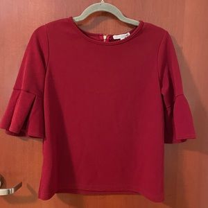 Green envelope red dress shirt